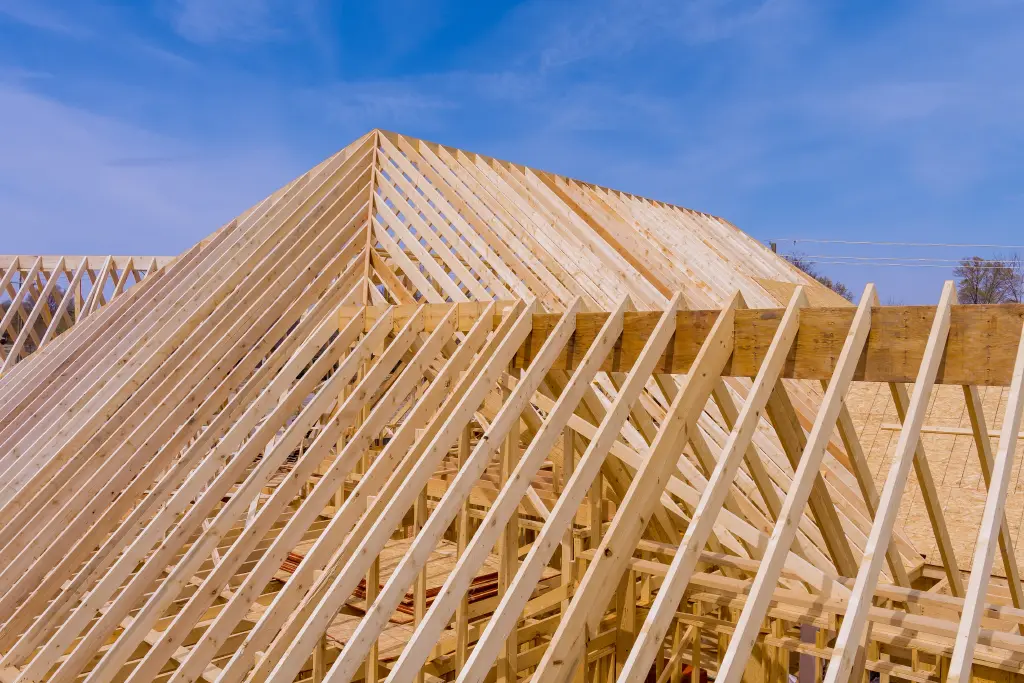 Image of a wooden roof structure / frame.