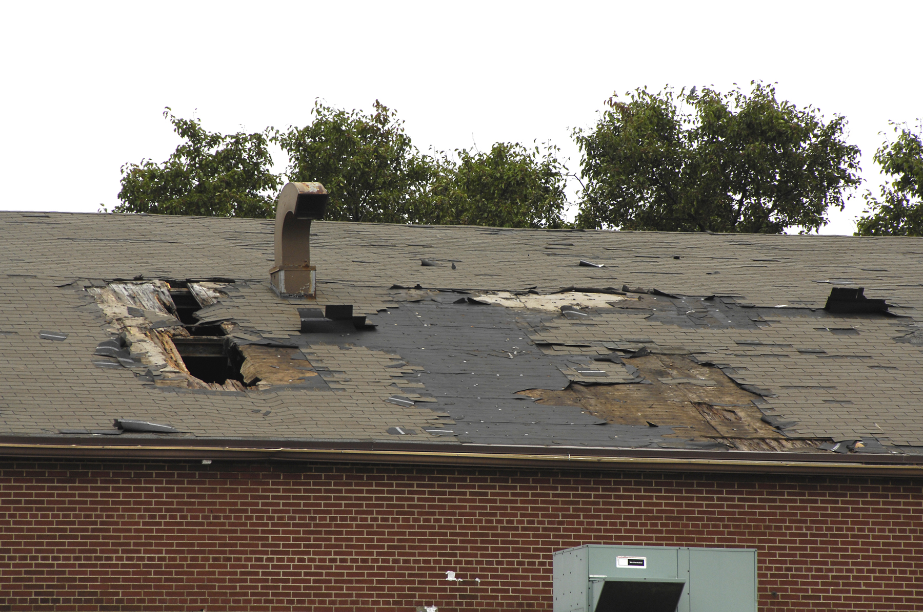 Damaged Roof from storm