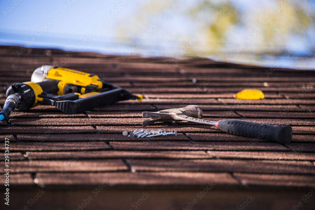 Image of tools used for professional roofing