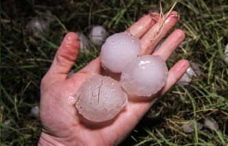 golf ball sized hail
